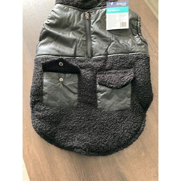 Frisco - Medium Weight - Faux Leather Hooded Dog/Cat Parka - Brand New! - Picture 6 of 7